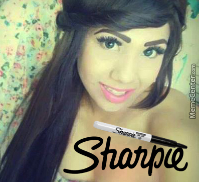 Sharpie eyebrows